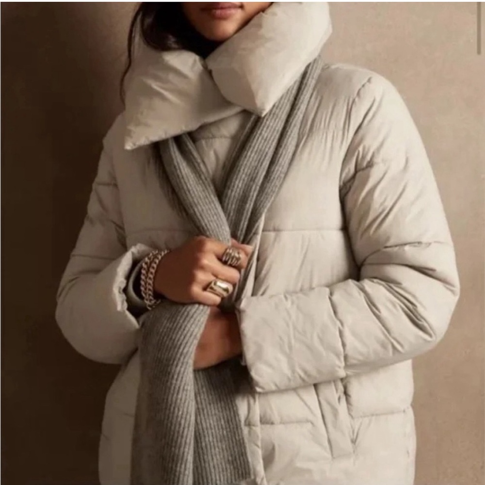 Banana Republic Tan Puffer Jacket